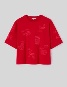 T-shirt brod&eacute; devant /dos