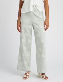 Pantalon fluide brodé