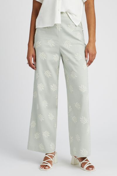 Pantalon fluide brodé