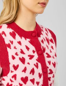 Gilet sans manche motif c&oelig;ur