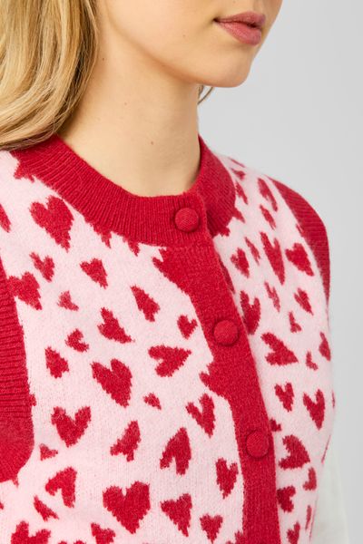 Gilet sans manche motif c&oelig;ur