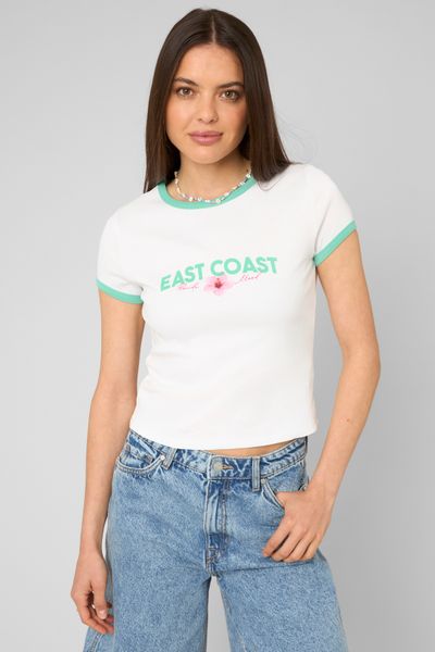 T-shirt &agrave; bords contrastants