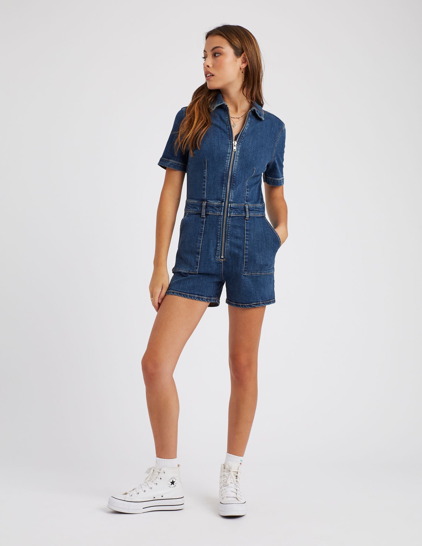 Combishort en jean