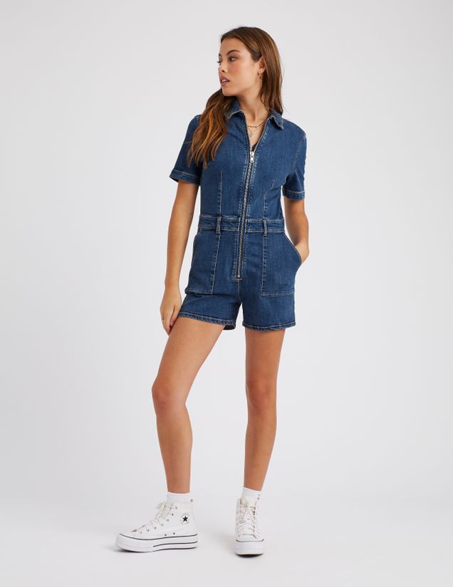 Combishort en jean