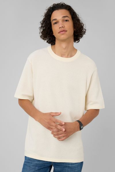 T-shirt maille textur&eacute;e