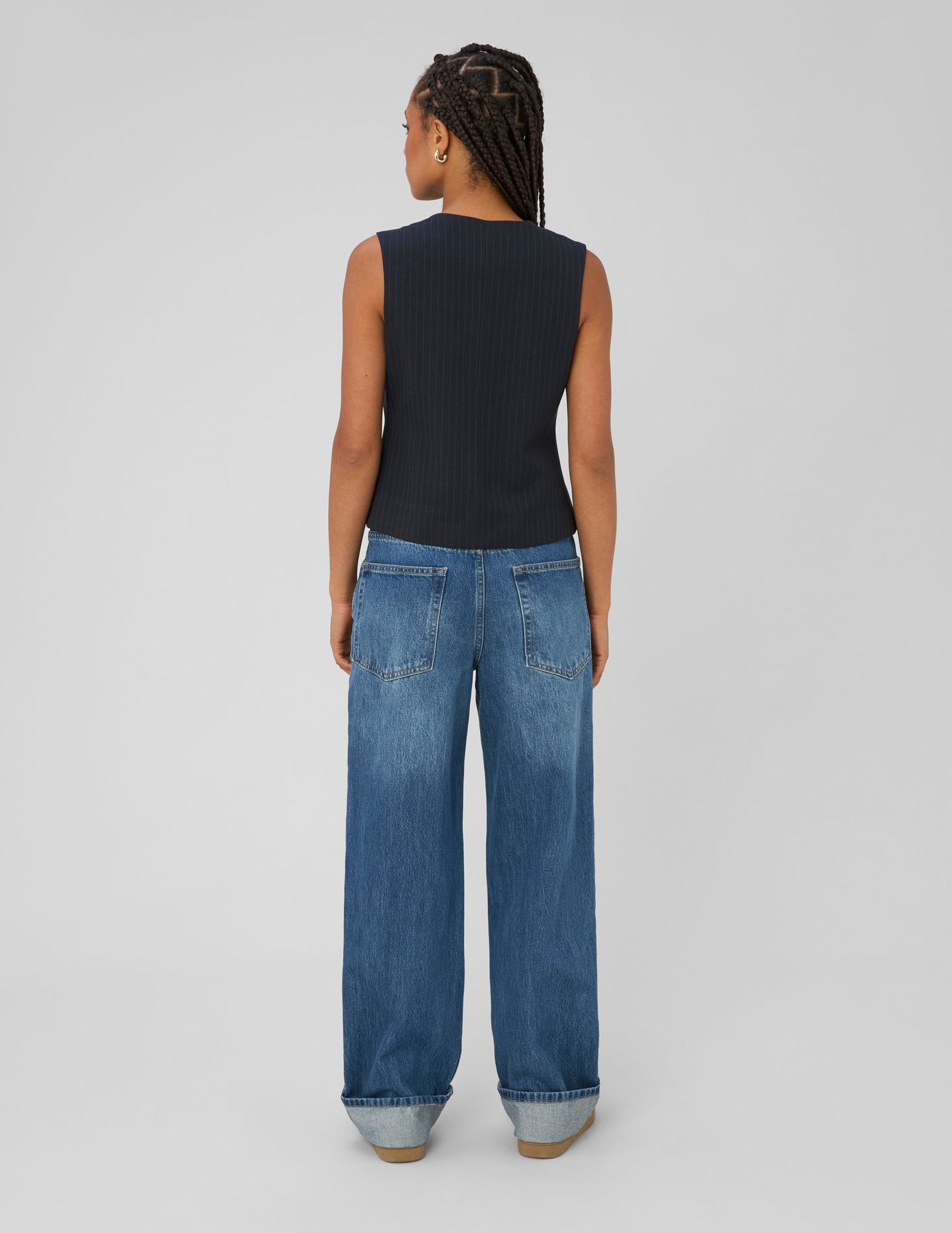 Gilet rayures sans manches