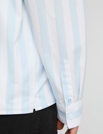 Chemise rayée boxy en popeline