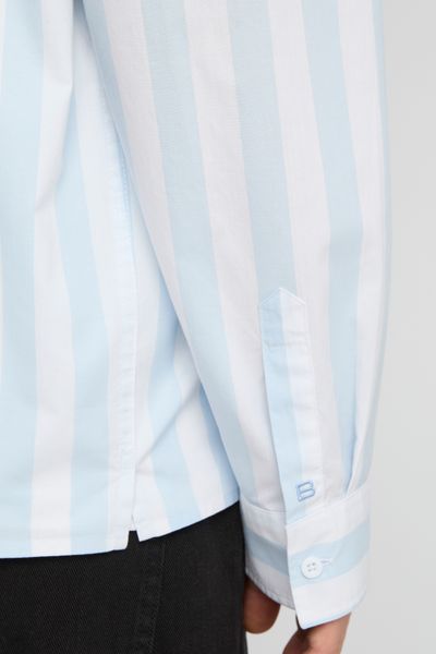 Chemise rayée boxy en popeline