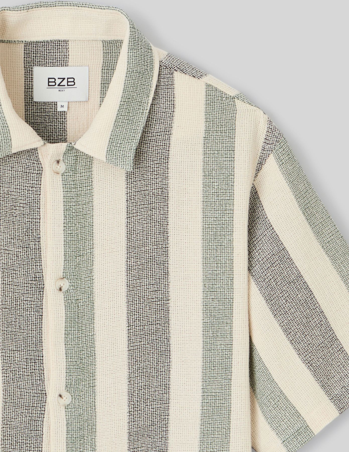 Chemise manches courtes rayée tricot