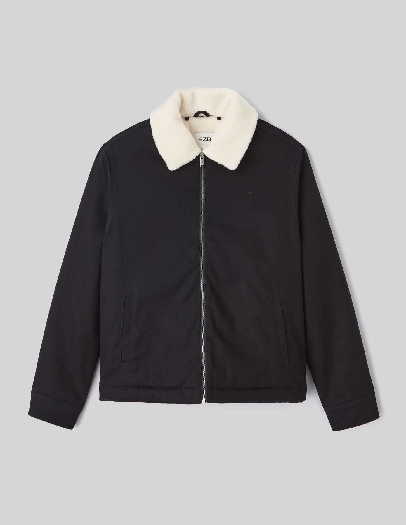 Blouson zippé col sherpa