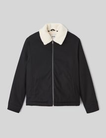 Blouson zippé col sherpa