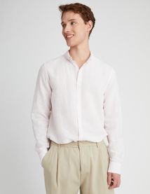 Chemise coton lin unie