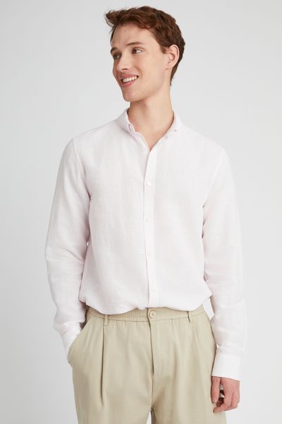 Chemise coton lin unie