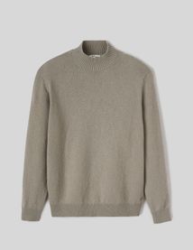 Pull col montant laine
