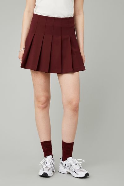 Jupe courte plissée en polyester recyclé