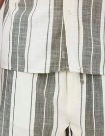 Chemise manches courtes rayées chevron