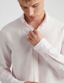 Chemise coton lin unie