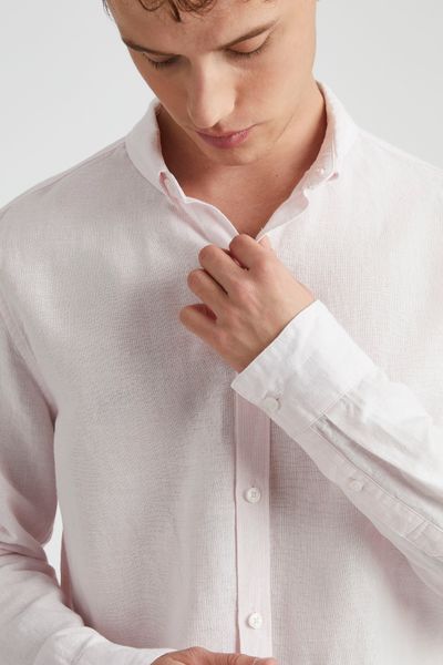 Chemise coton lin unie