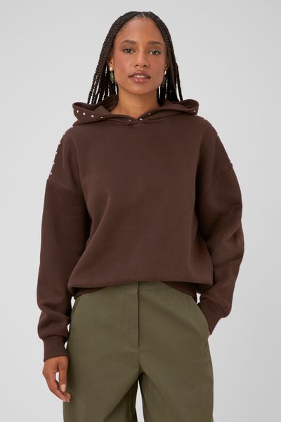 Sweat capuche &agrave; studs