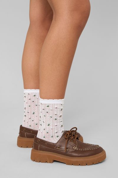 Paire de chaussettes unitaire en pointelle