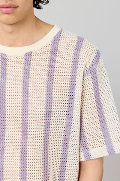 T-shirt tricot à rayures