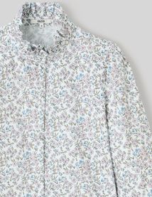 Chemise col montant imprimé floral