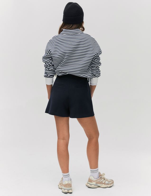 Short à boutons fantaisie en polyester recyclé