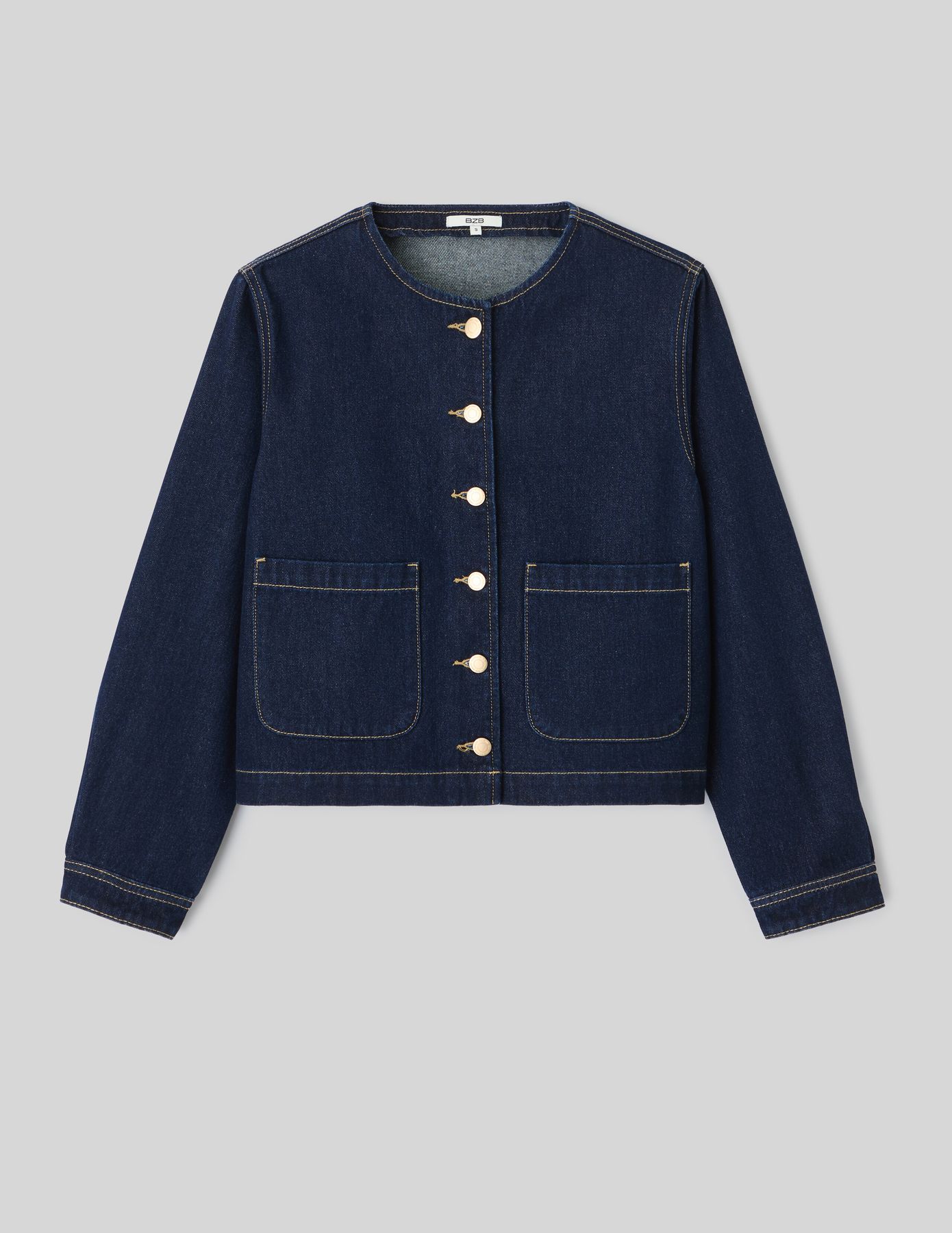 Veste en jean sans col