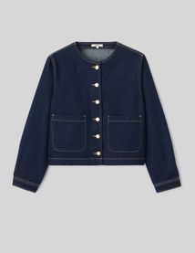 Veste en jean sans col