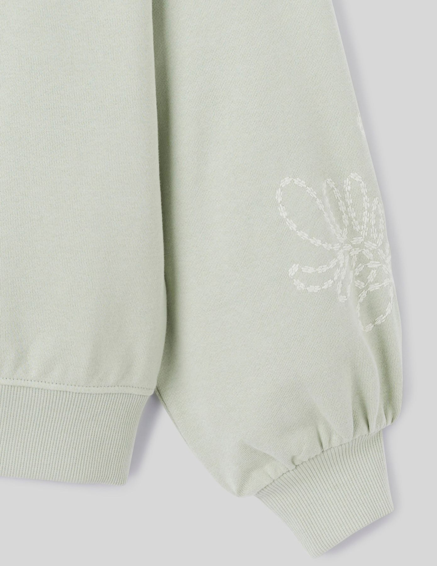 Sweat brodé manches