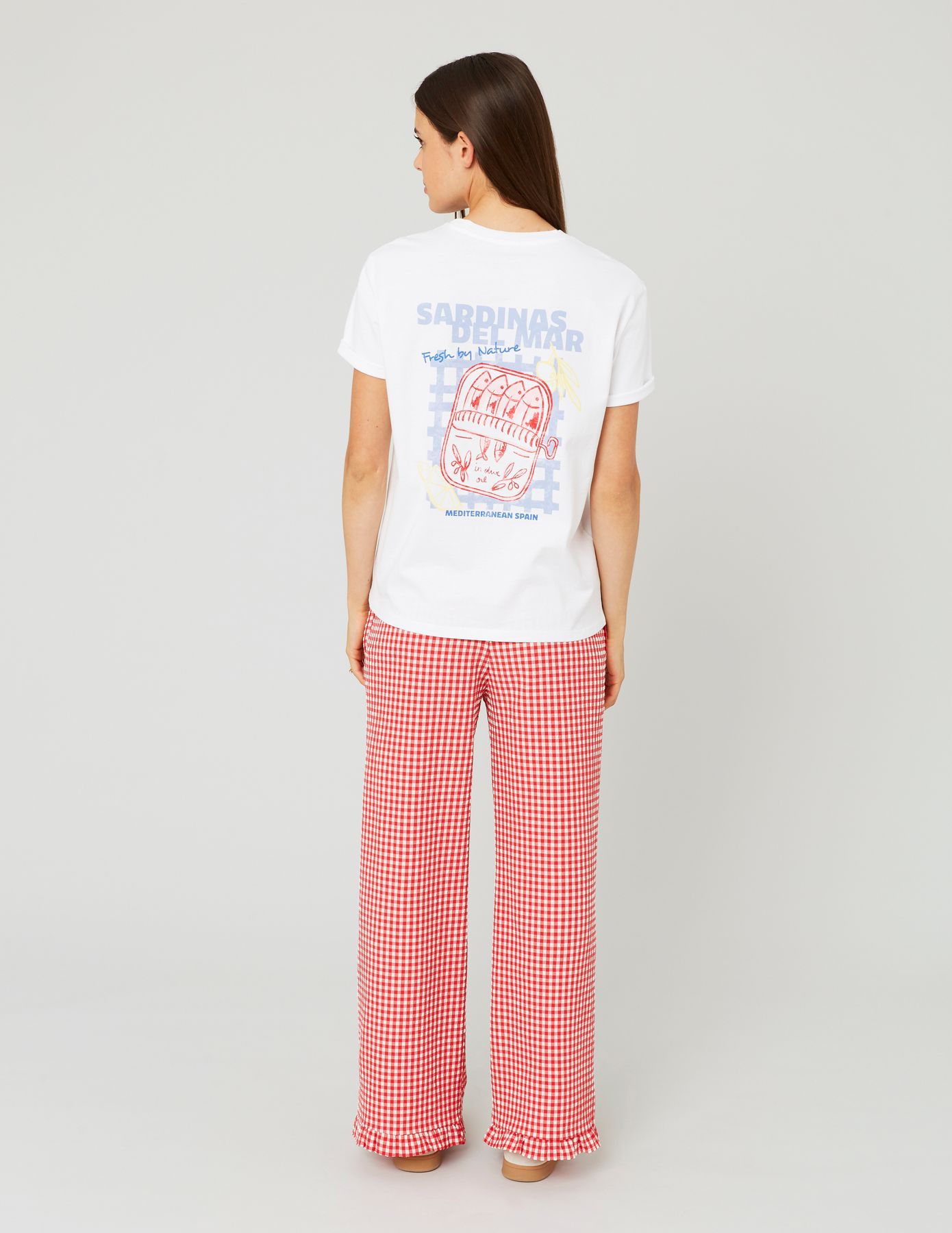 Pantalon fluide vichy