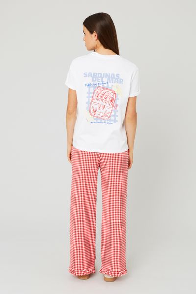 Pantalon fluide vichy