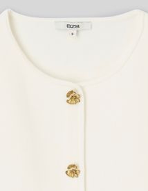 Top sans manches boutonn&eacute;