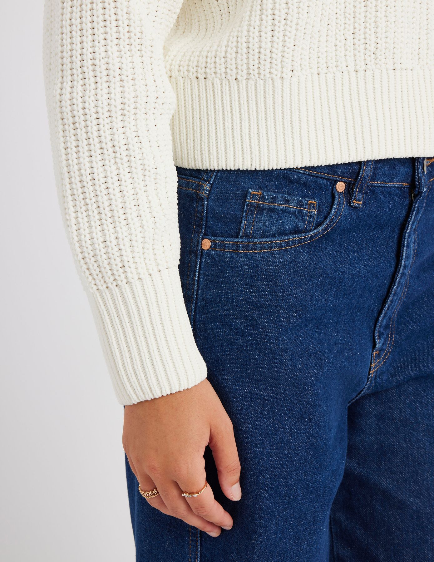 Pull col rond en maille