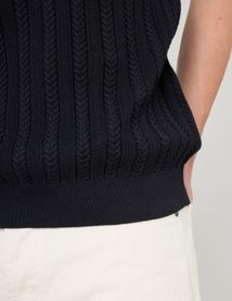 Polo maille fantaisie