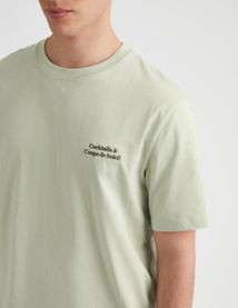 T-shirt broderie poitrine