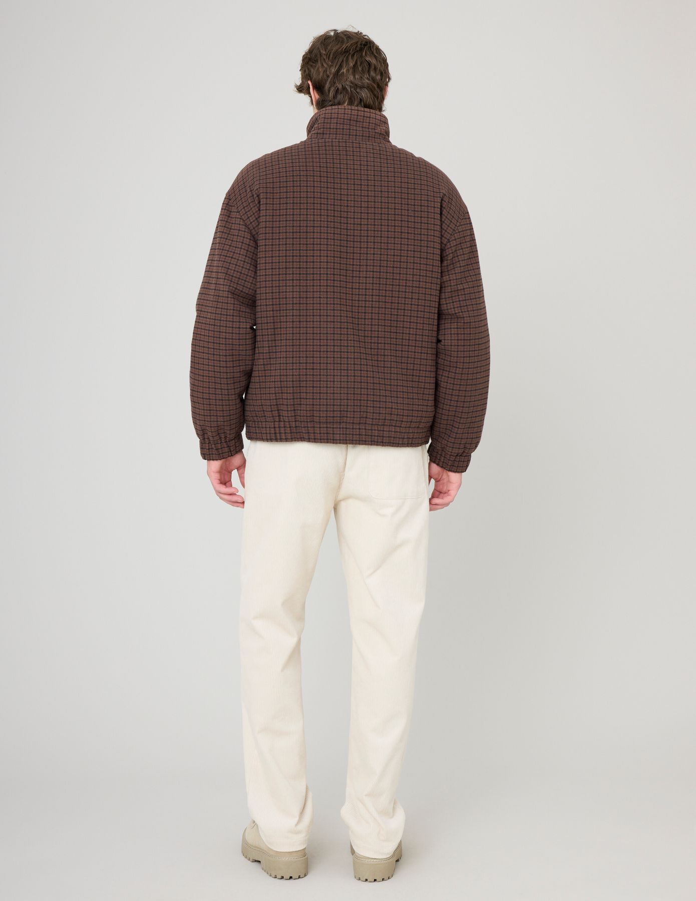 Blouson zipp&eacute; &agrave; carreaux