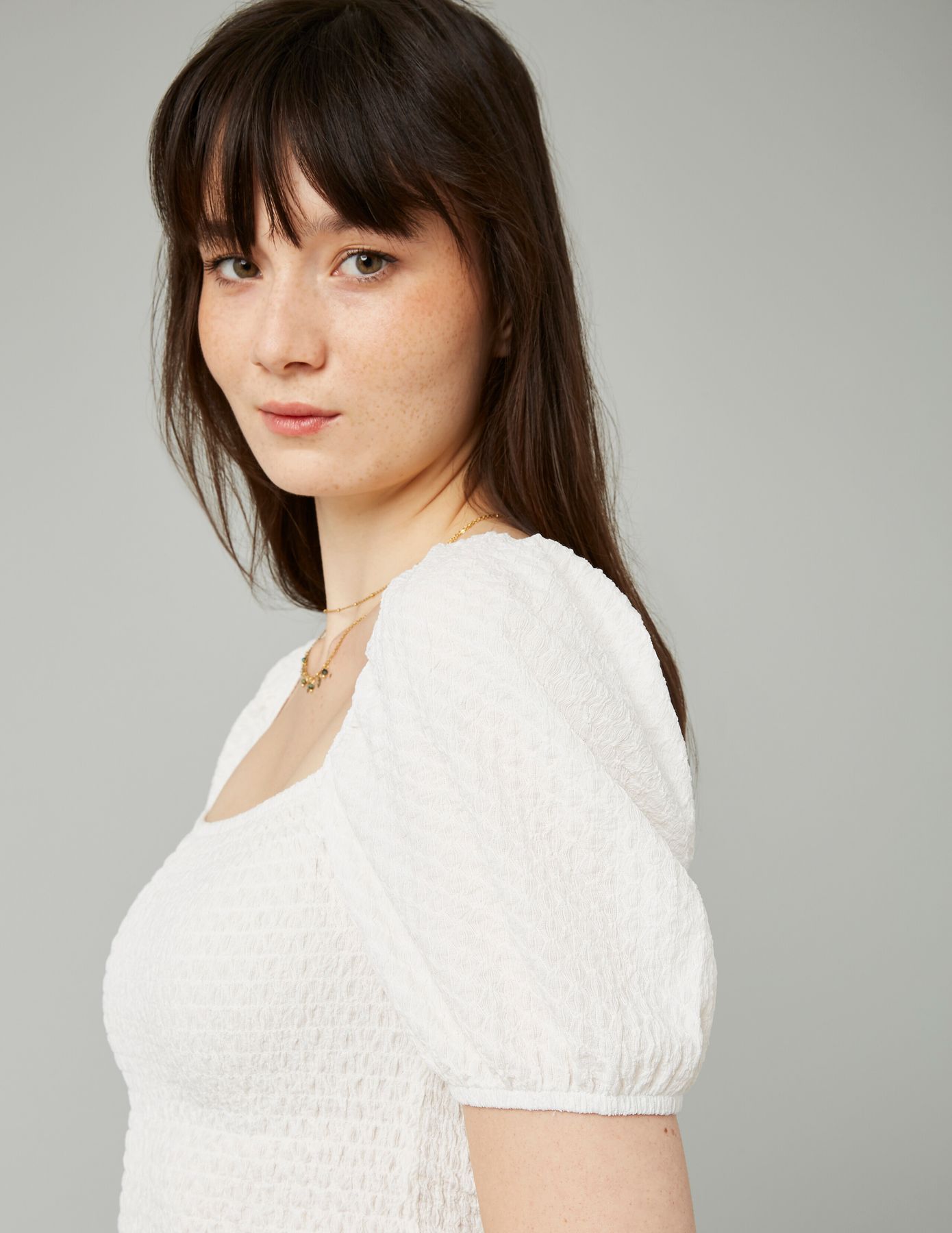 Robe courte à volants