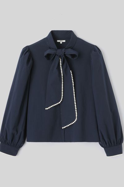 Blouse &agrave; col lavali&egrave;re