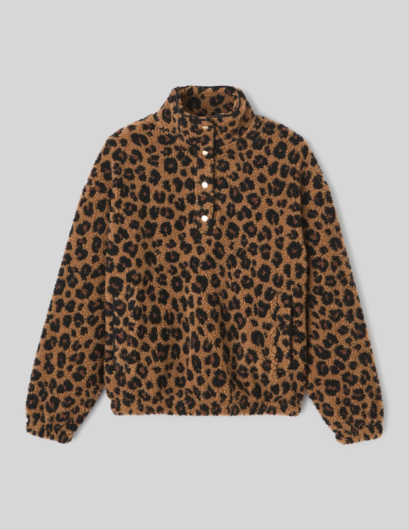 Sweat sherpa imprimé léopard