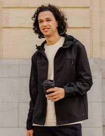 Veste &agrave; capuche zipp&eacute;e