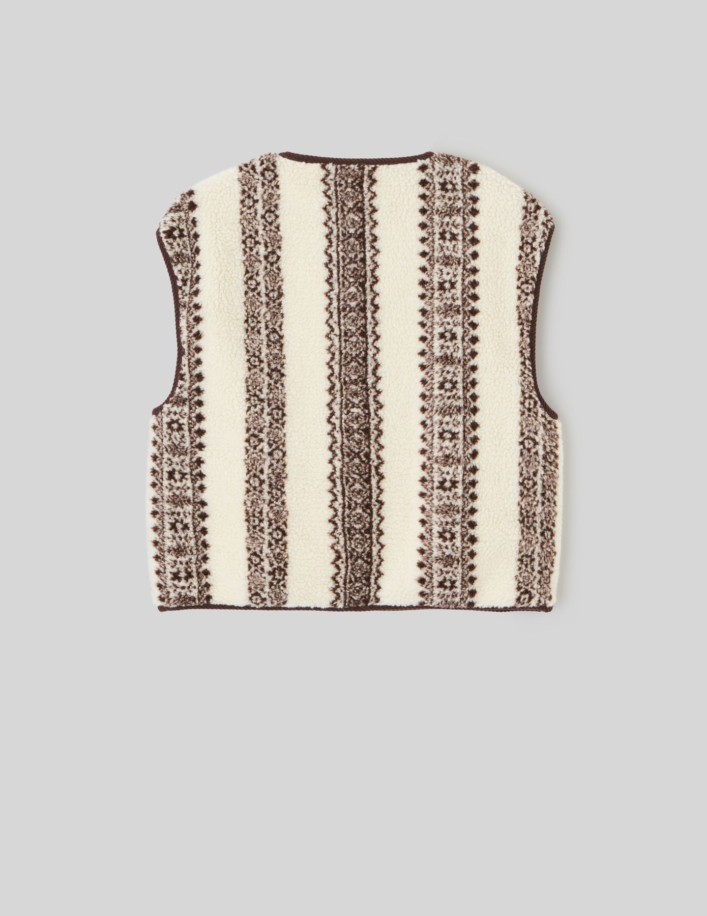 Gilet sherpa sans manches imprimé