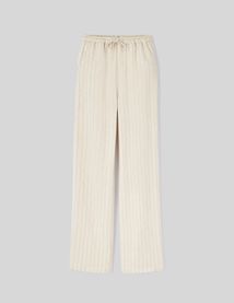 Pantalon fluide rayé