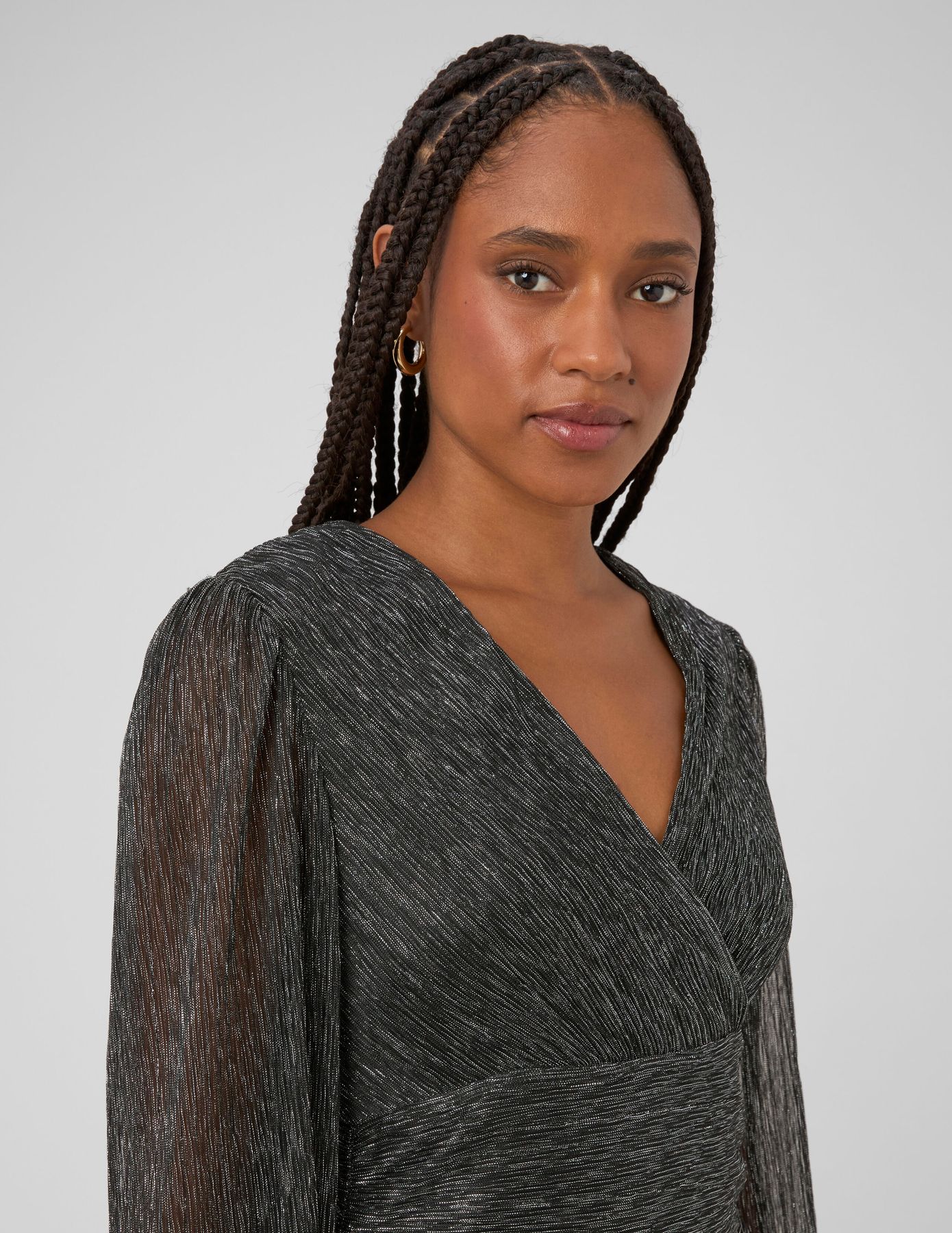 Robe courte drap&eacute;e