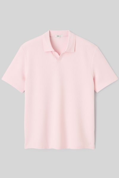 Polo mati&egrave;re gaufr&eacute;e