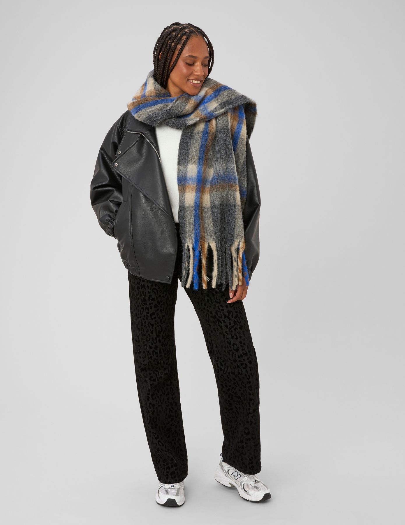 Pantalon imprim&eacute; coupe droite