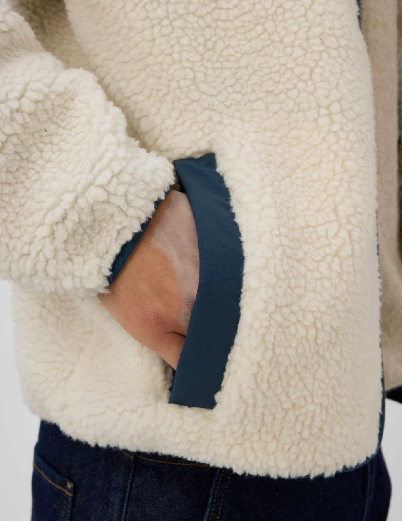 Veste sherpa zippée