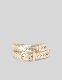 Ceinture tress&eacute;e m&eacute;tallis&eacute;e