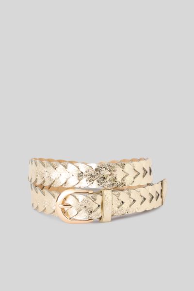 Ceinture tress&eacute;e m&eacute;tallis&eacute;e