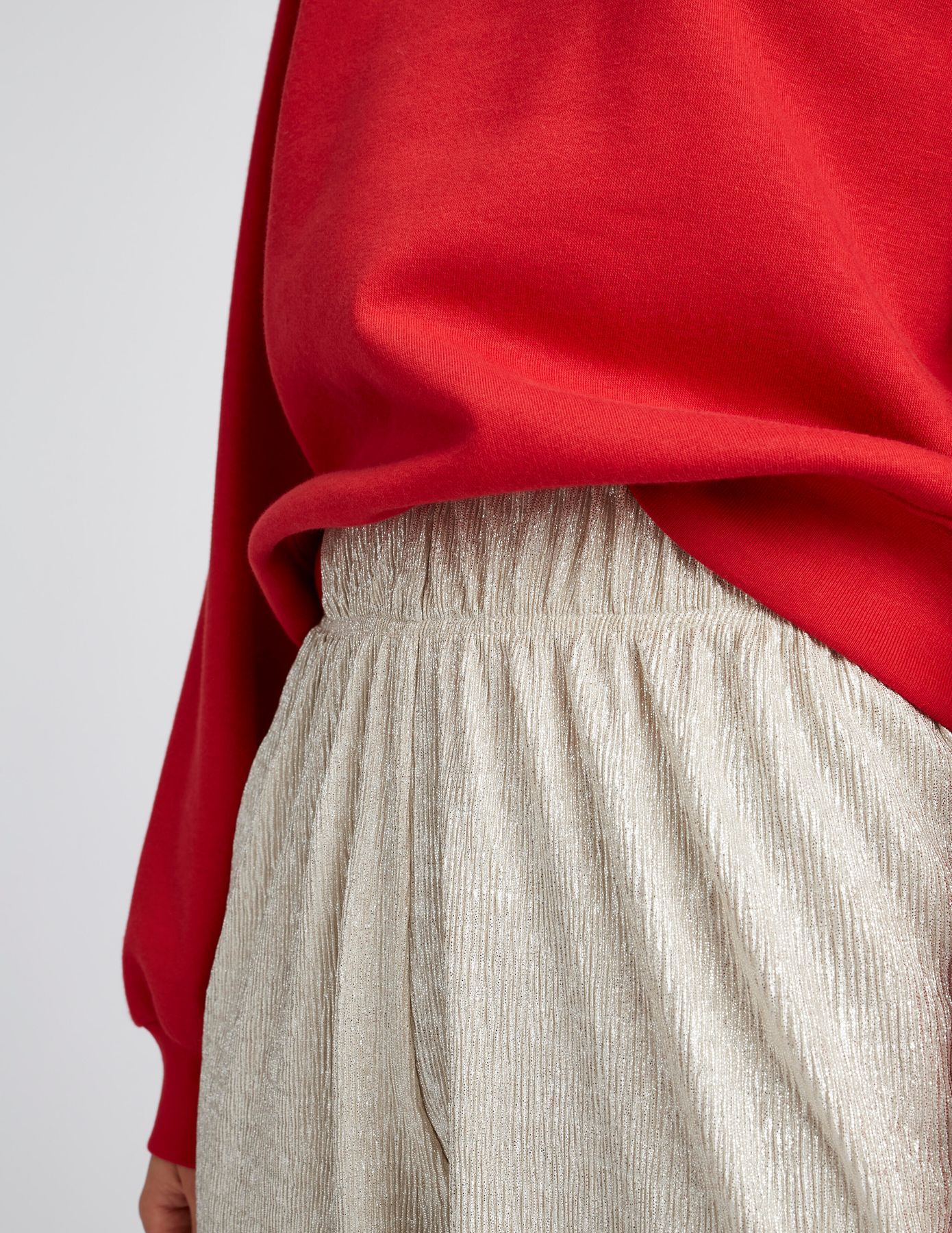 Pantalon texturé et pailleté